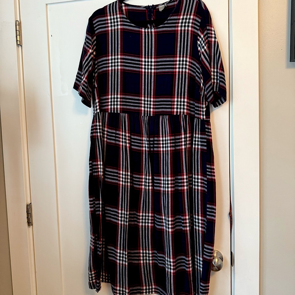 Plaid Midi Dress